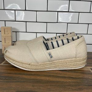 Skechers BOBS Highlights 2.0 Fairy Duster Womens Sz 10 Shoes Natural Espadrilles
